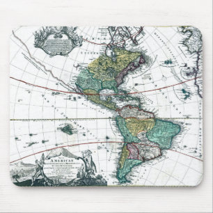 1725 South and North America Map Mouse Pad