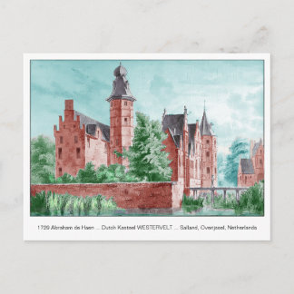1729 A. de Haen Dutch Kasteel WESTERVELT Postcard