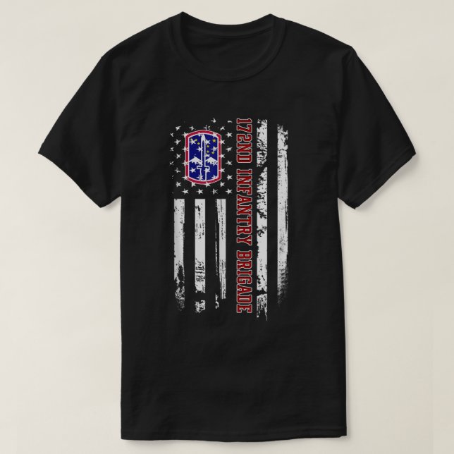 172nd Infantry Brigade Veteran USA Flag Veterans D T-Shirt (Design Front)
