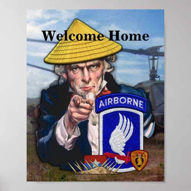 173rd ABN Airborne Brigade Sky Soldiers Vietnam Poster (Front)