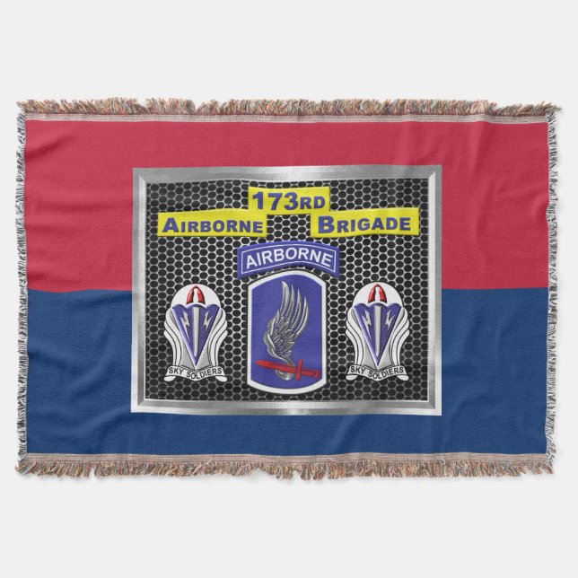 173rd Airborne Brigade Awesome Custom Design Throw Blanket (Front)