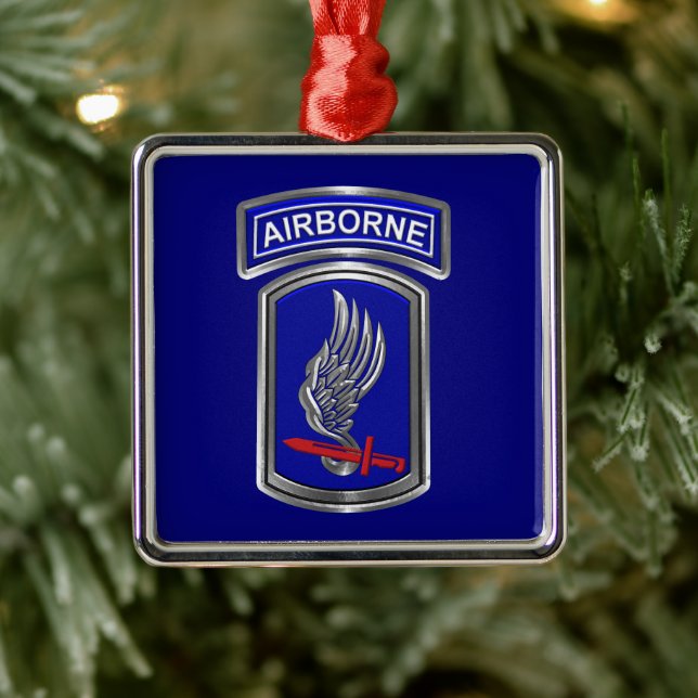 173rd Airborne Brigade Christmas Metal Tree Decoration (Tree)