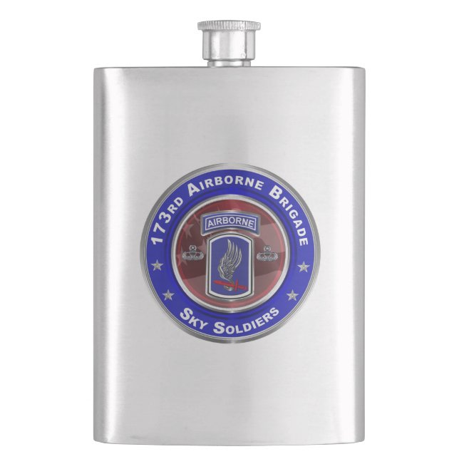 173rd Airborne Brigade Combat Team Hip Flask (Front)