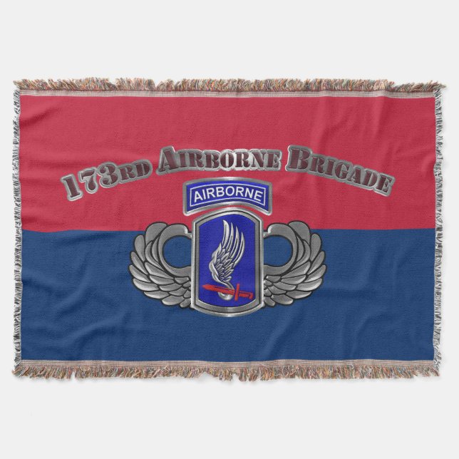 173rd Airborne Brigade  Throw Blanket (Front)