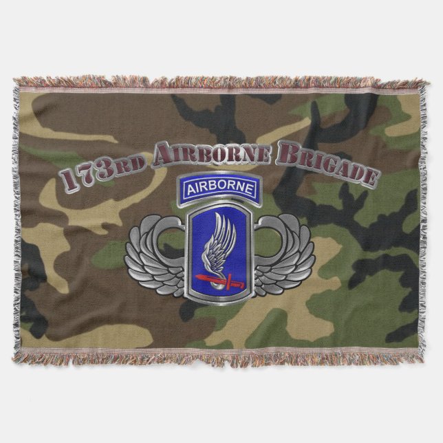 173rd Airborne Brigade  Throw Blanket (Front)