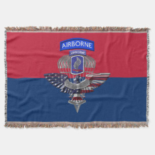 173rd Airborne Brigade Veteran Throw Blanket