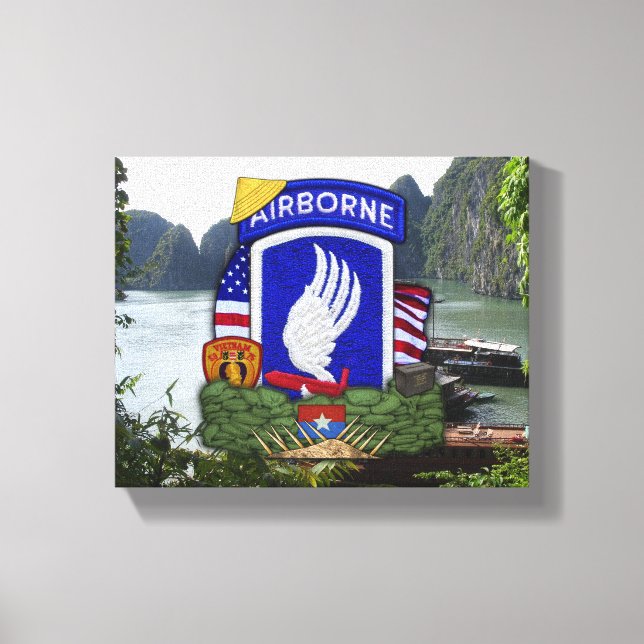 173rd airborne brigade vietnam war veterans vets c canvas print (Front)