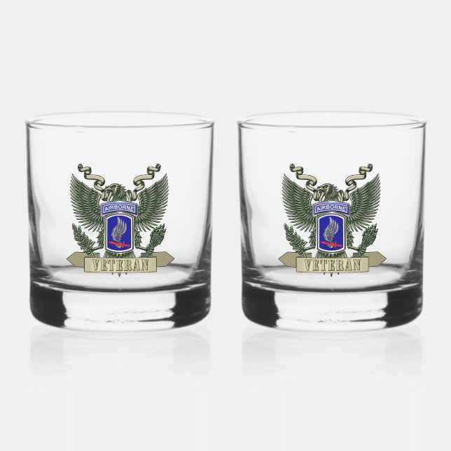 173rd Airborne Brigade  Whiskey Glass (Front)