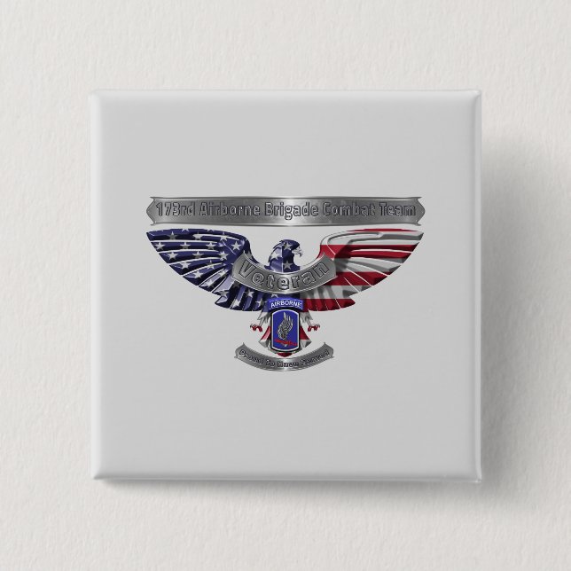 173rd Airborne “Proud To Have Served” 15 Cm Square Badge (Front)