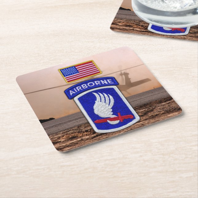 173rd airborne sky soldiers veterans vets coasters (Angled)