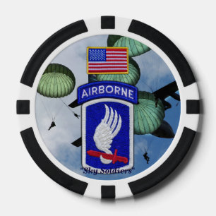 173rd airborne sky soldiers veterans vets poker chips
