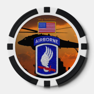 173rd airborne sky soldiers veterans vets poker chips