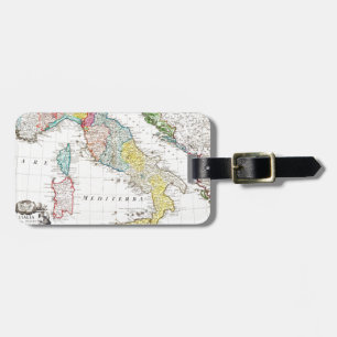 1742 Homann Heirs Map of Italy Geographicus Luggage Tag