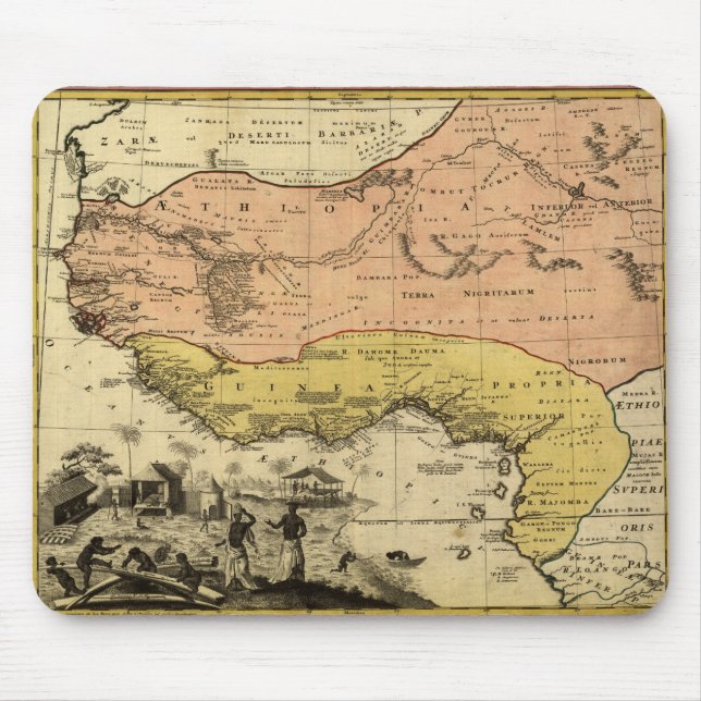 1743 West Africa Map Mouse Pad (Front)