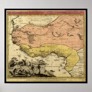 1743 West Africa Map Poster