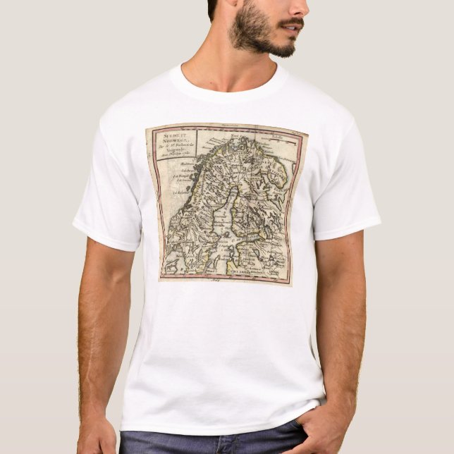 1750 Map of Scandinavia T-Shirt (Front)
