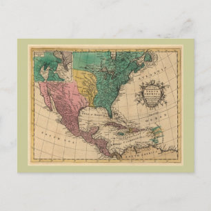 1763 North America Map Postcard