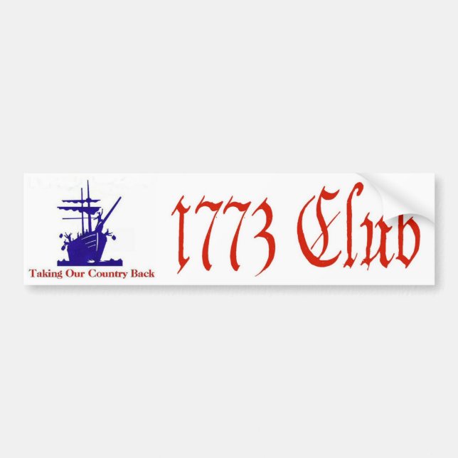 1773 Club Bumper Sticker (Front)