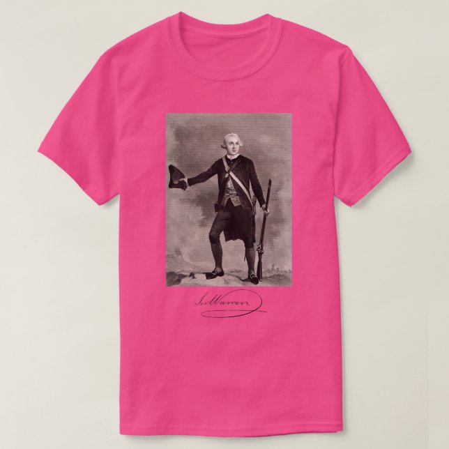 1775 General Joseph Warren Battle of Bunker Hill T-Shirt (Design Front)