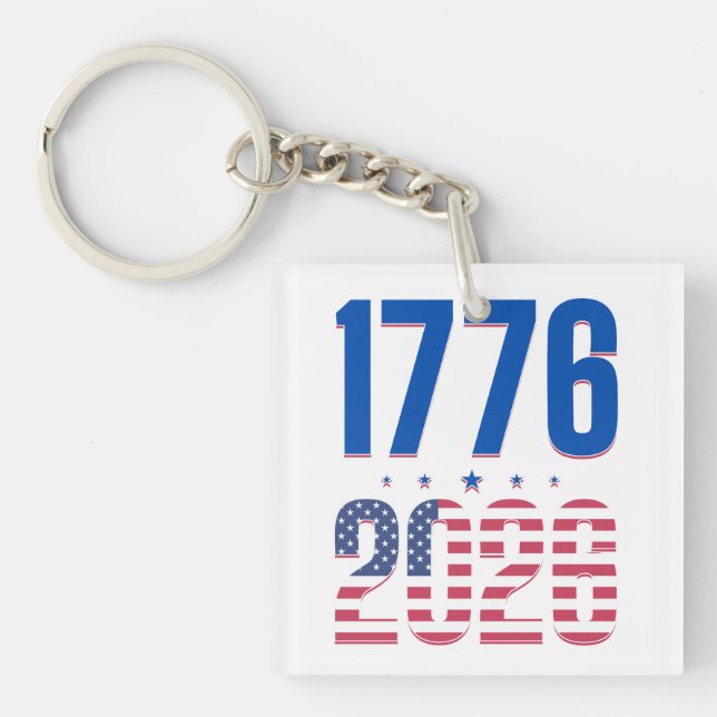 1776 2026 250 years freedom  key ring (Front)