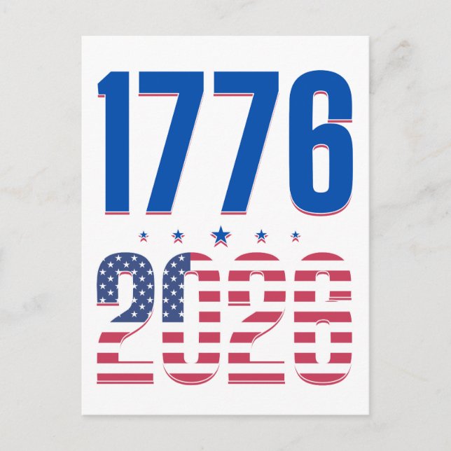 1776 2026 250 years freedom  postcard (Front)