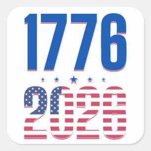 1776 2026 250 years freedom square sticker