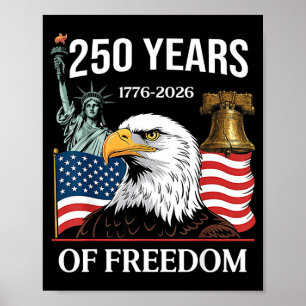 1776-2026 250th anniversary usa 250 years of poster
