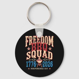 1776-2026 AAAmerica 250th Birthday dom BBQ Squad Key Ring