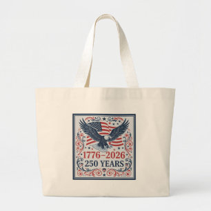 1776 2026 America 250 Years Patriotic Eagle Tote