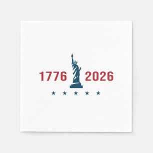1776 2026 America 250th Anniversary Patriotic Napkin