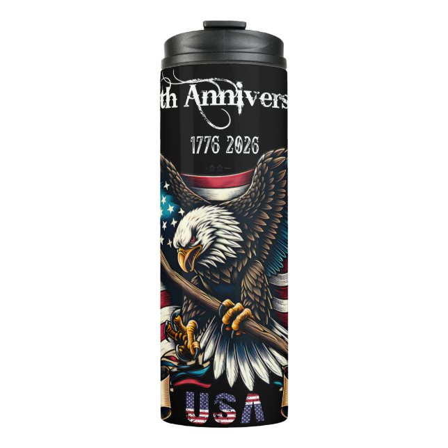 1776 2026 America Anniversary  Thermal Tumbler (Front)