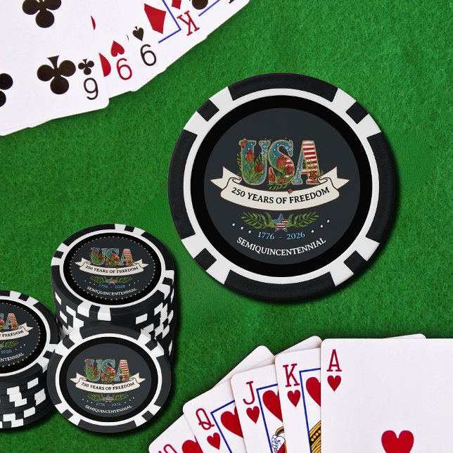 1776-2026 Midnight Blue & Black Luxury Patriotic  Poker Chips (1776-2026 Midnight Blue & Black Luxury Patriotic Poker Chips)