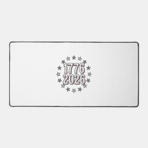 1776 2026 Patriotic Stars Vintage Vector Design_1 Desk Mat