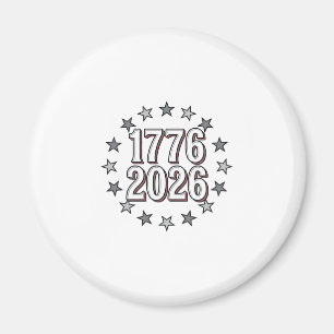 1776 2026 Patriotic Stars Vintage Vector Design_1 Magnet