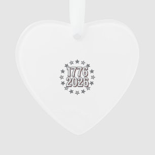 1776 2026 Patriotic Stars Vintage Vector Design_1 Ornament