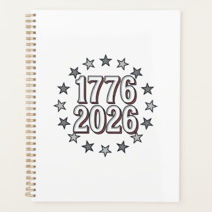 1776 2026 Patriotic Stars Vintage Vector Design_1 Planner