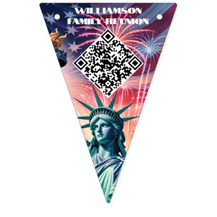 1776–2026 QR Bunting • Edit Text & Link in Minutes