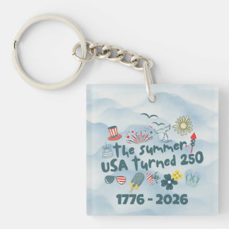 1776 - 2026 Retro 250th Anniversary 4th Of July Key Ring