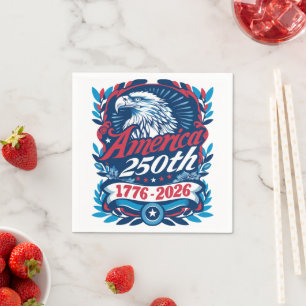 1776-2026 USA 250th Anniversary Vintage Patriotic Napkin