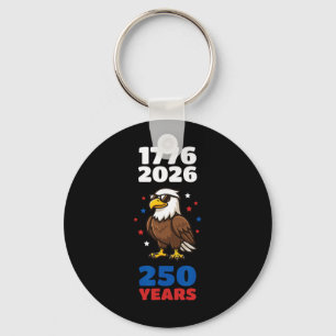 1776 2026 Usa Eagle 250th Anniversary 4th July Key Ring