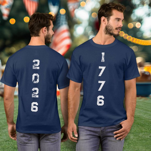 1776 2026 Vertical Numerical Semiquincentennial  T-Shirt (Creator Uploaded)