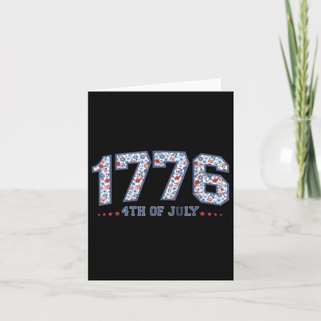 1776 4th Of July Shirt  Card (Front)