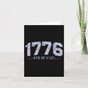 1776 4th Of July Shirt Card