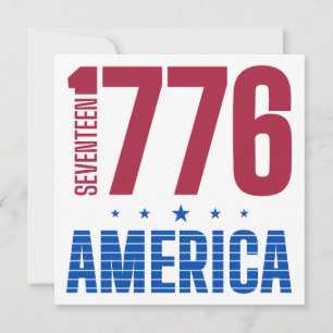 1776 America 250 years historical freedom Invitation