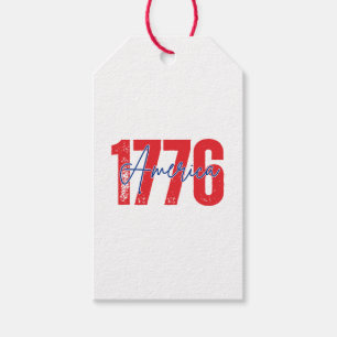 '1776 America' 250th Anniversary 4th of July Gift Tags
