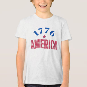 1776 AMERICA year of freedom Tri-Blend Shirt