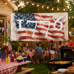 1776 American Flag 250 years Banner