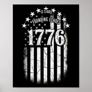 1776 American Flag Betsy Ross 13 Stars Usa 4th Of  Poster