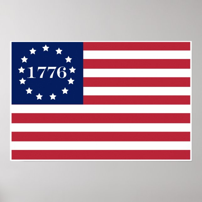 1776 American Flag Poster (Front)