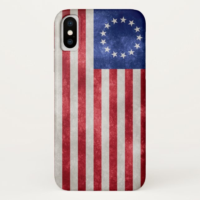 1776 Betsy Ross Flag iPhone X Case (Back)
